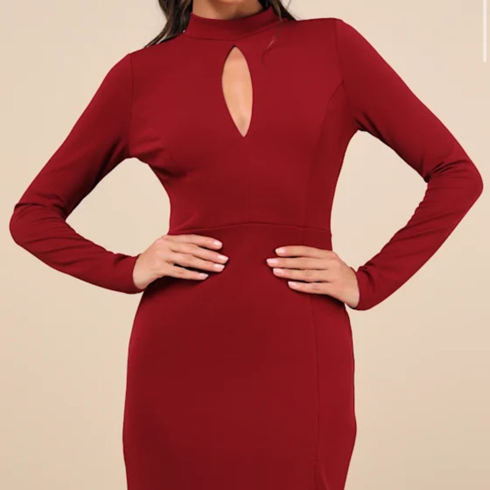Lulu's Deep Red Backless Dress - Picture 3 of 3